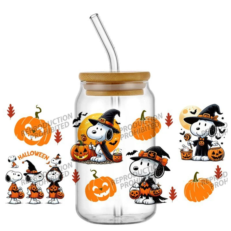 16oz Snoopy Cup UV DTF Transfer Waterproof Snoopy Cup