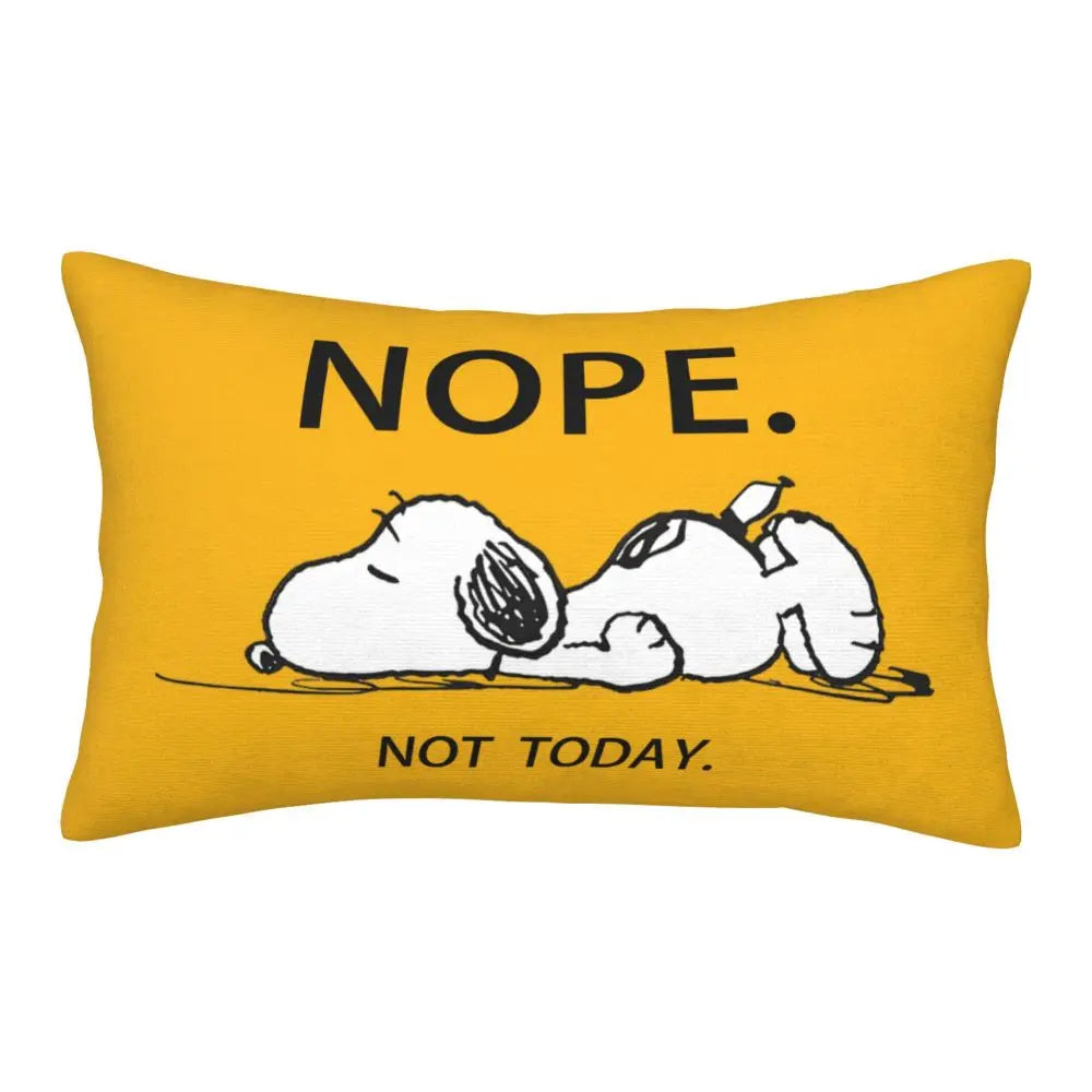 Cute Pillowcase 18in Square Red Snoopy Pillow