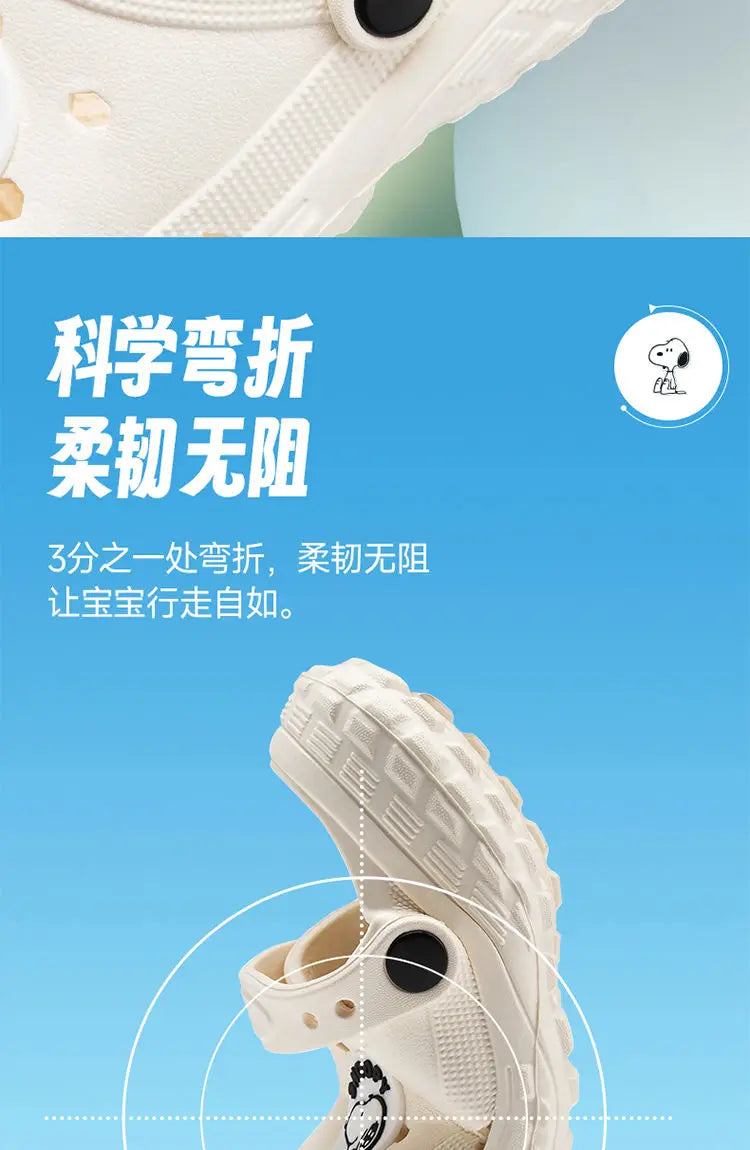 Cartoon Crocs Anti Slip Snoopy Shoes