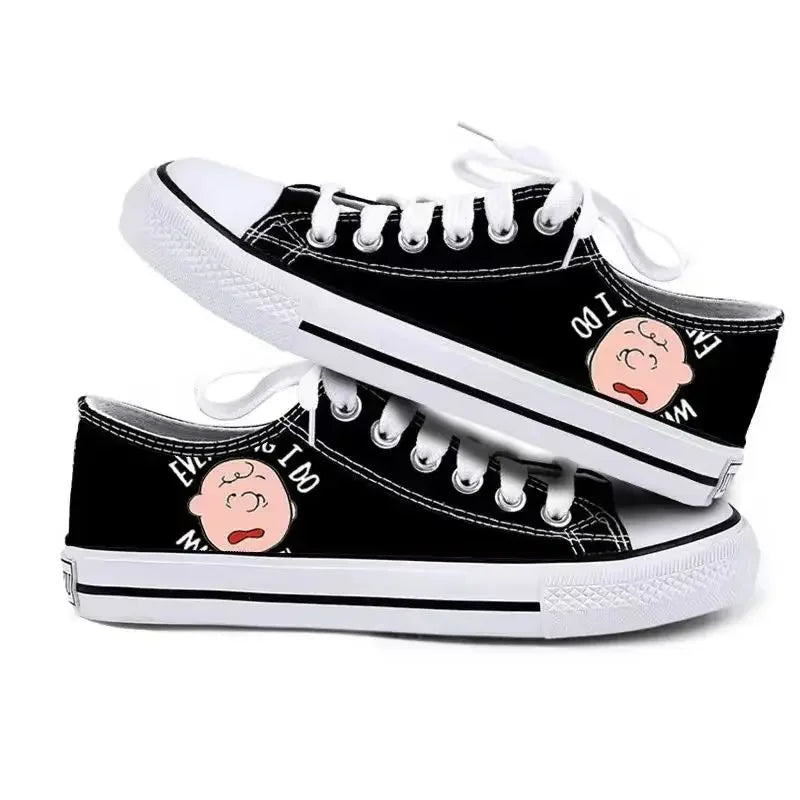 Womens Casual Low Sneakers Non Slip Lightweight Snoopy Shoes