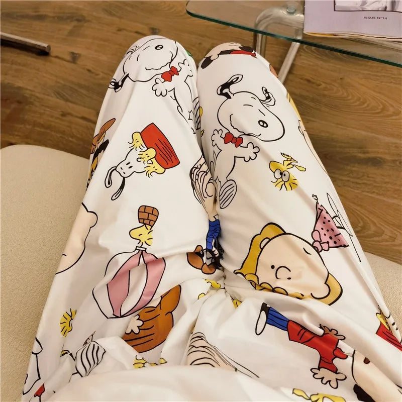 Pajama Pants Women Casual Home Cozy Snoopy Pyjama