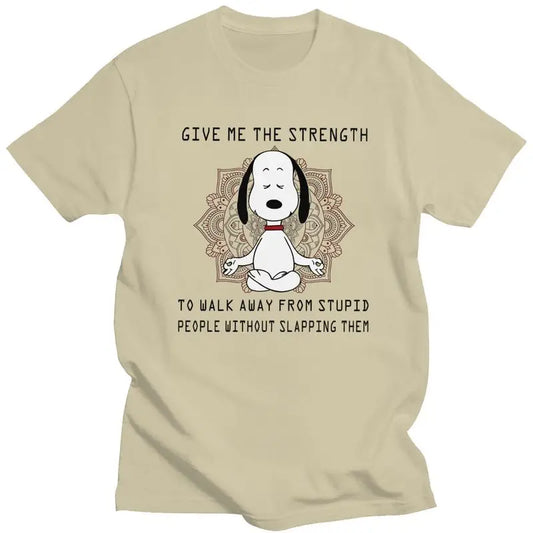 Men Snoopy Cartoon T Shirt 100 Percent Cotton Snoopy Shirt