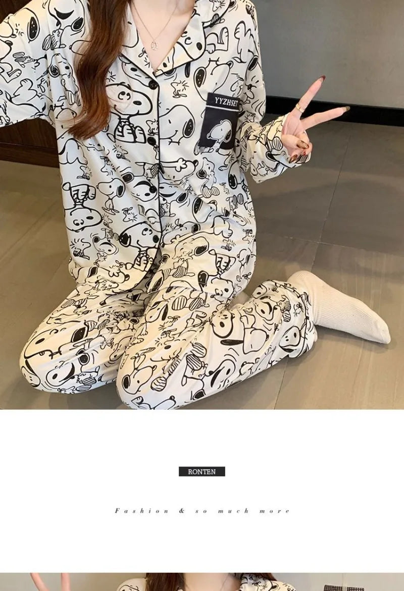 Full Print Women Pajama Set ZBN Snoopy Pyjama