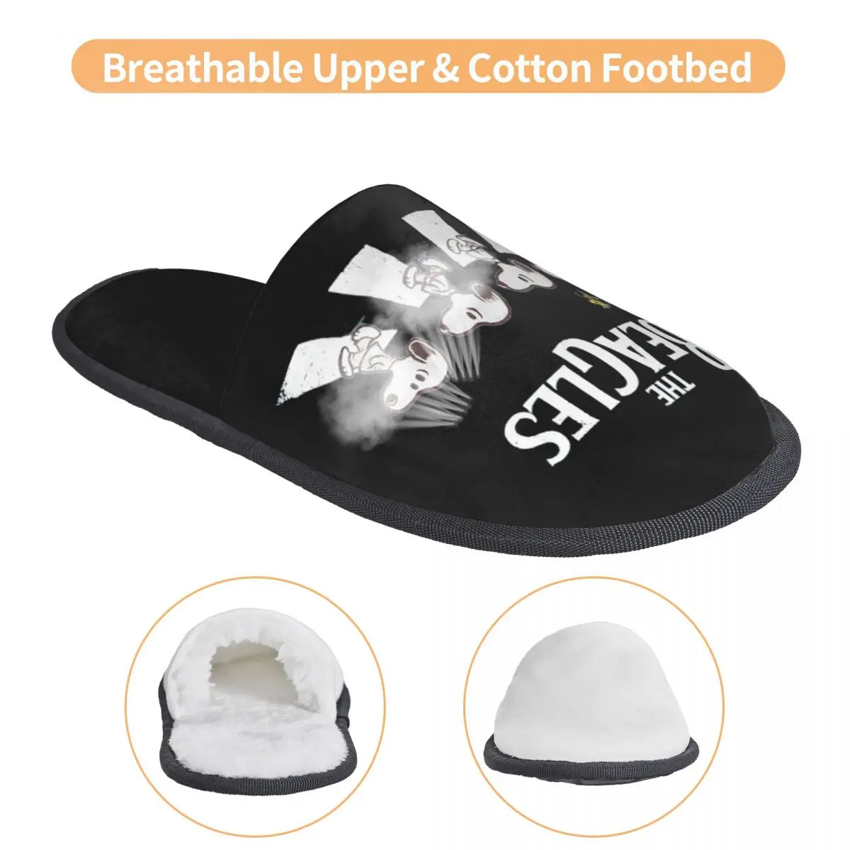 Anti Slip Cotton Slippers Indoor Living Room Snoopy Slippers
