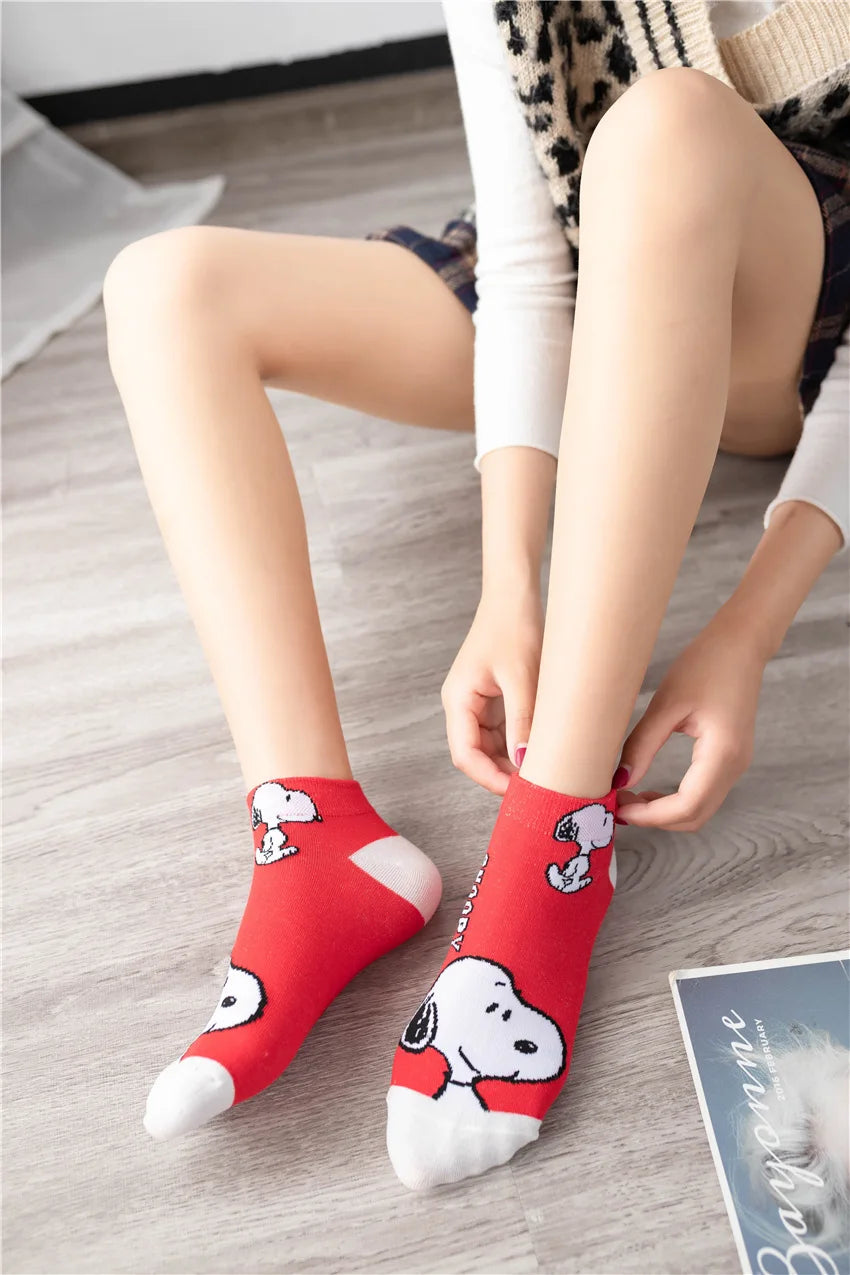Low Tube Socks Women Men Cute Snoopy Socks