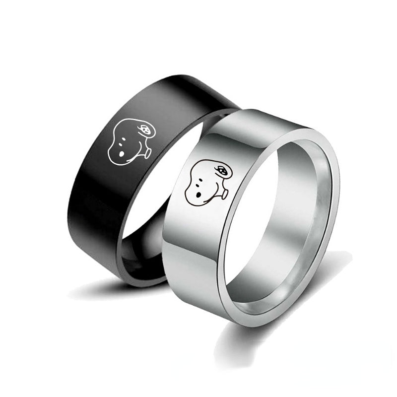 Titanium Alloy Ring Cartoon Gift Cute Snoopy Ring