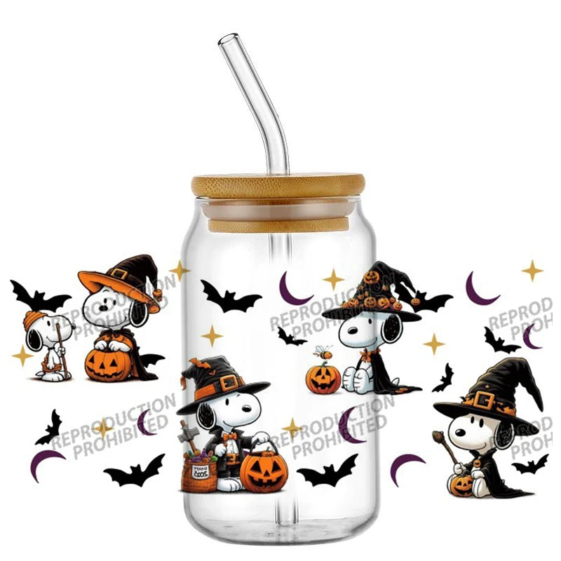 16oz Snoopy Cup UV DTF Transfer Waterproof Snoopy Cup