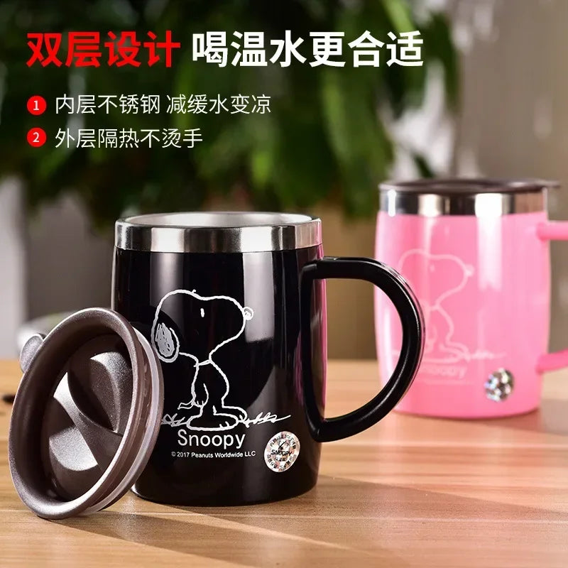 420ml Stainless Steel Mug for Men and Women Snoopy Cup