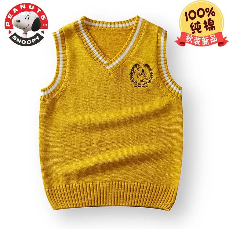 Snoopy Cartoon Student Vest Knit Snoopy Stuffed Sweatshirt