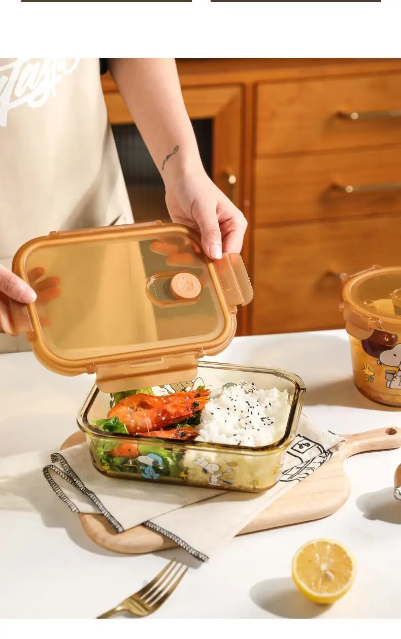 Snoopy Multi Layer Lunch Box Thermal Snoopy Luch Box