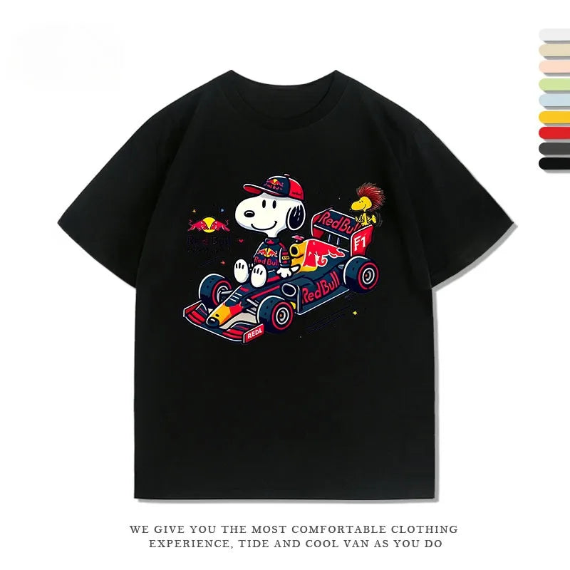 Disney Snoopy F1 Racing Womens T Shirt Snoopy Shirt