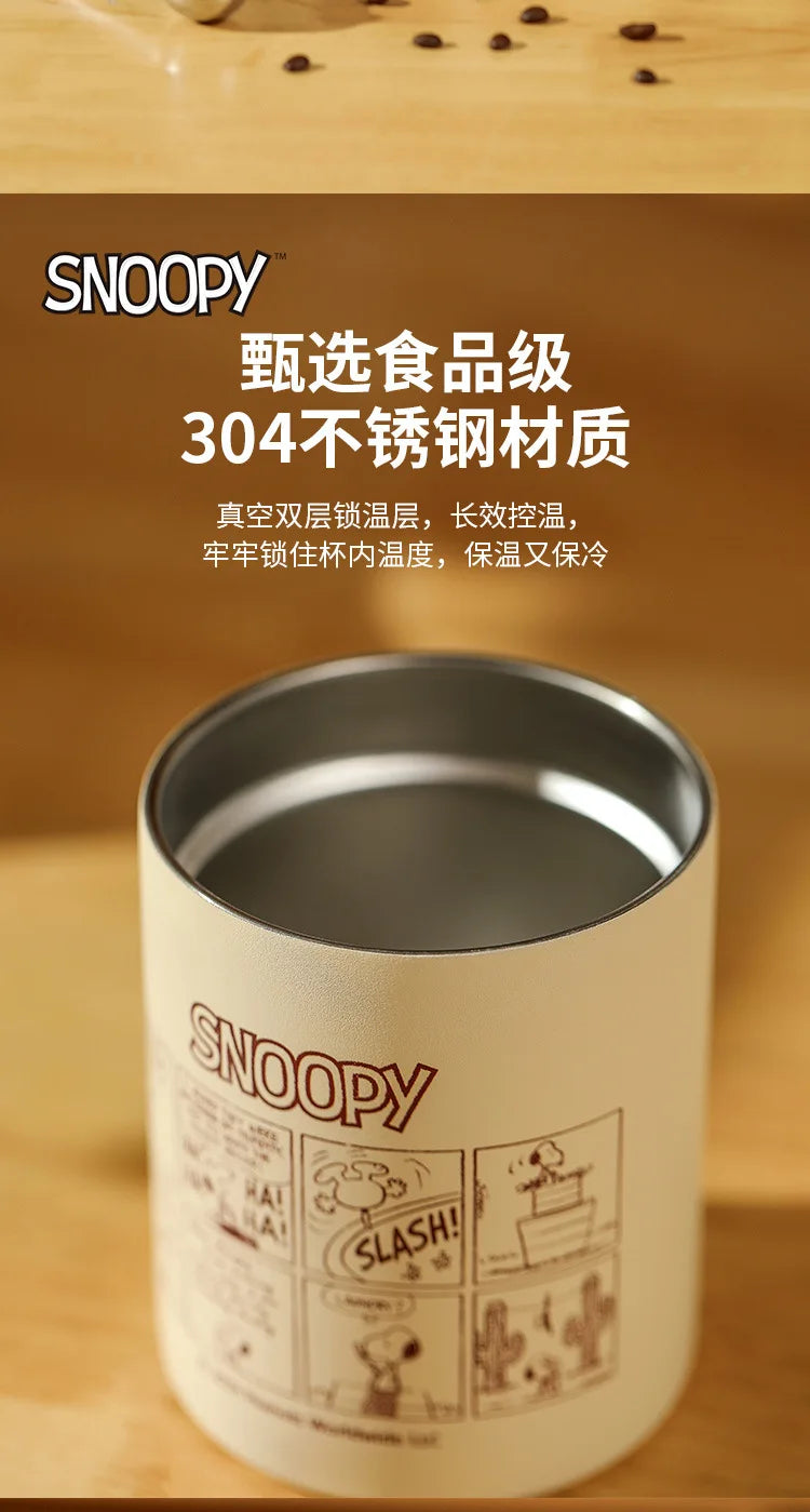 350ml Thermos Cup Stainless Steel Portable Office Snoopy Cup
