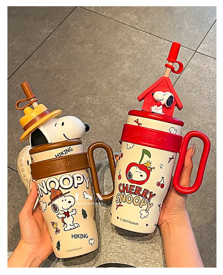 800ML Stainless Vacuum Insulated Bottle Snoopy Mug