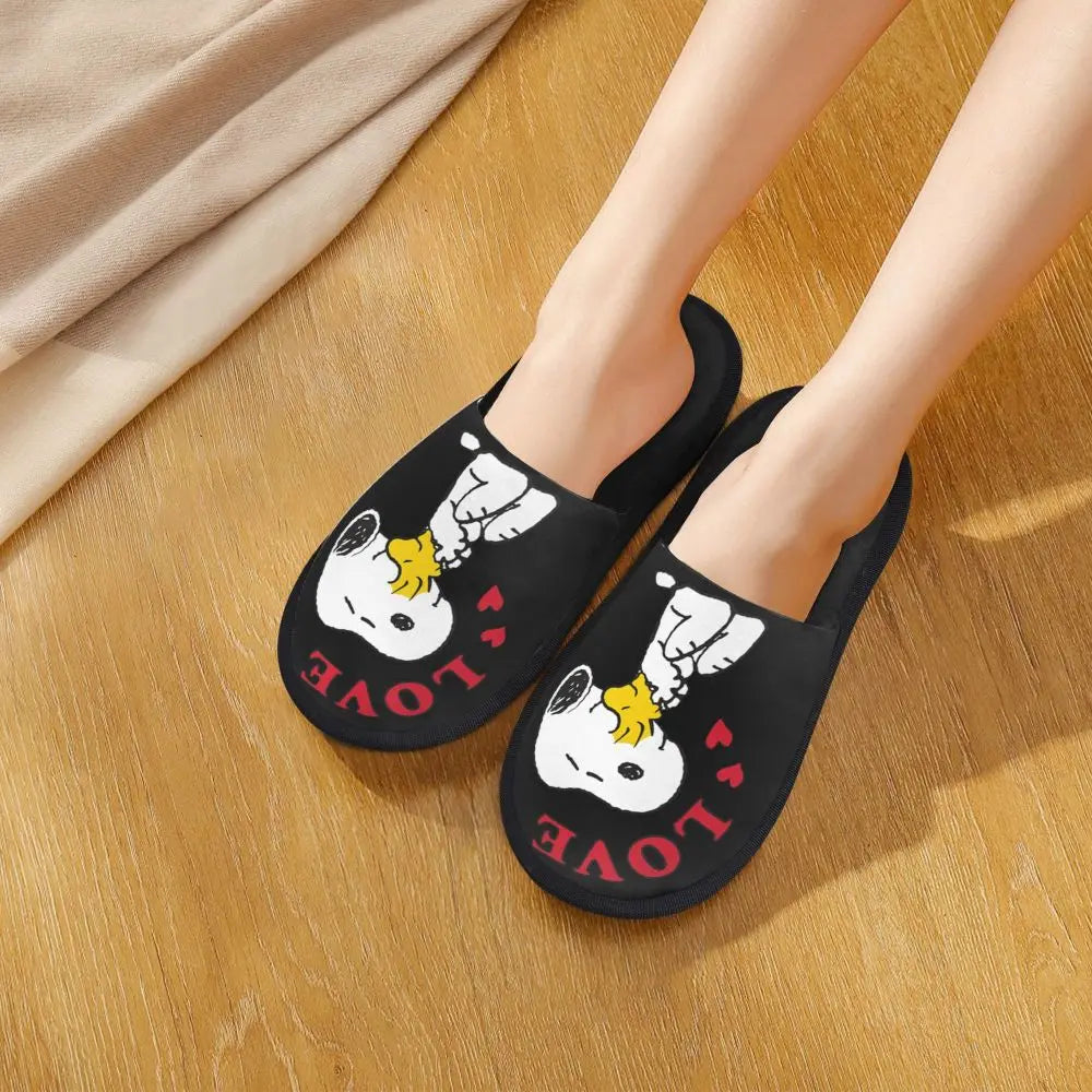 Custom Snoopys Collage Slippers for Bathroom Snoopy Slippers