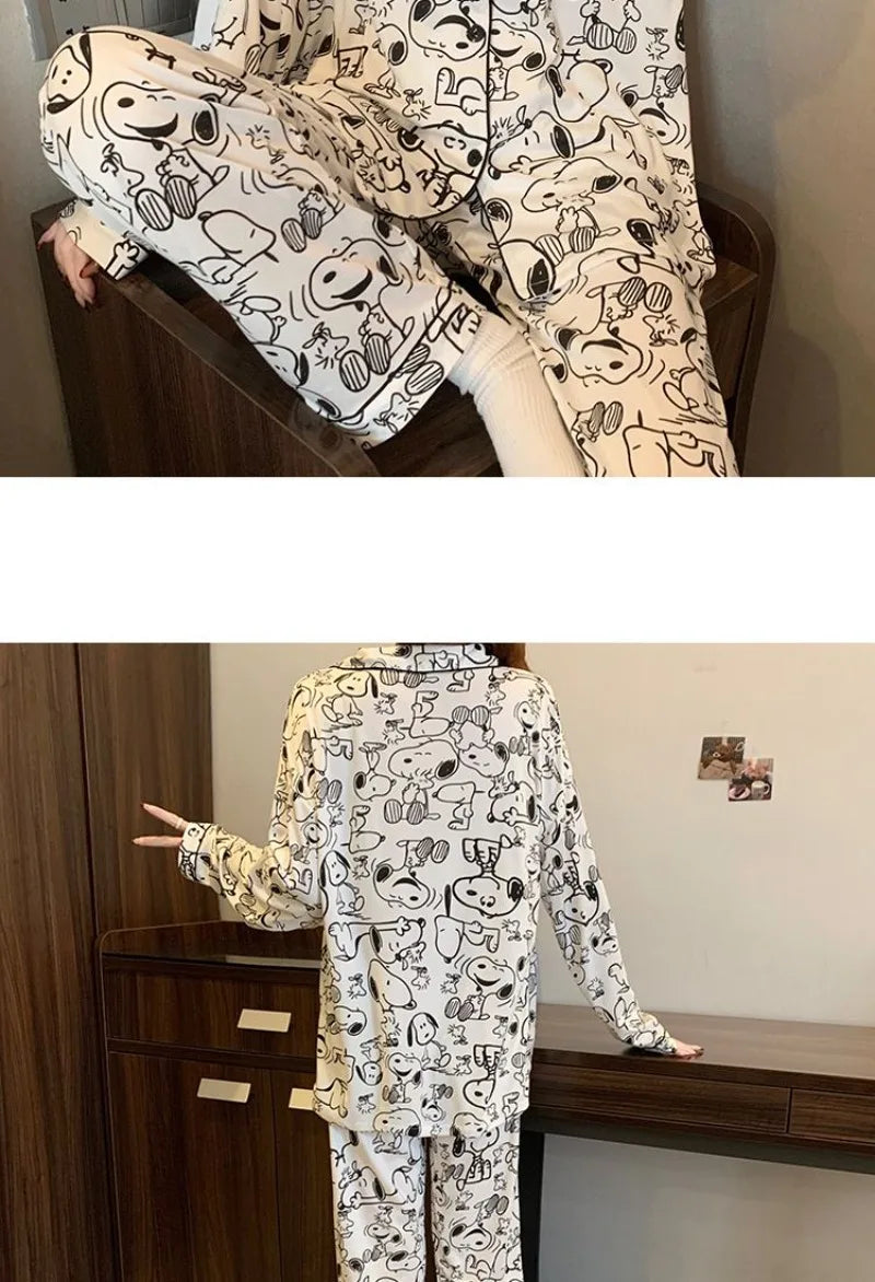 Full Print Women Pajama Set ZBN Snoopy Pyjama