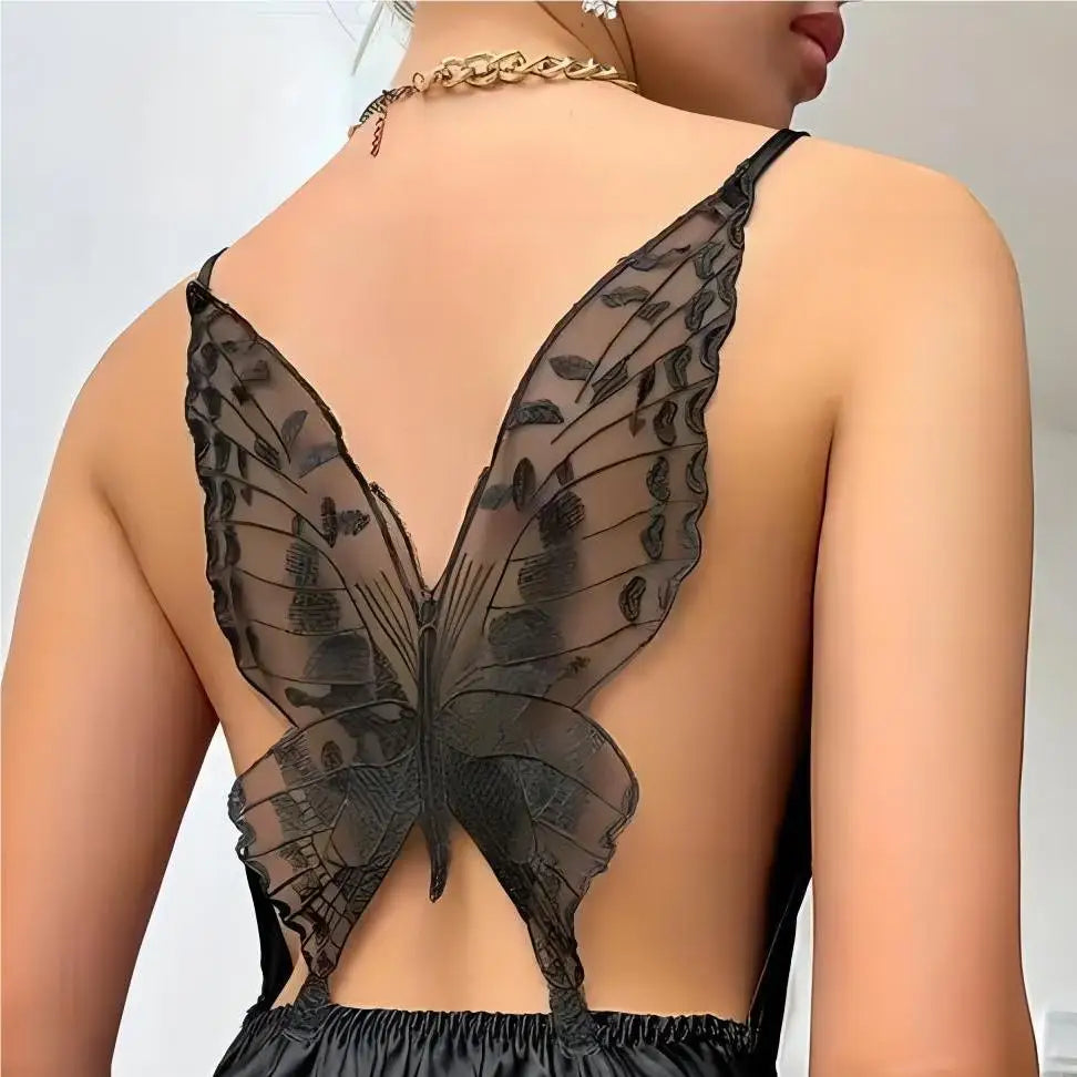 Snoopy Print Summer Women's Pajamas Comfortable Spaghetti Strap Backless Butterfly Lace Suspender Nightgown Luxury Sexy Dress