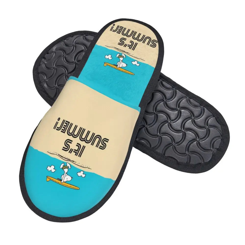 Custom Snoopys Collage Slippers for Bathroom Snoopy Slippers