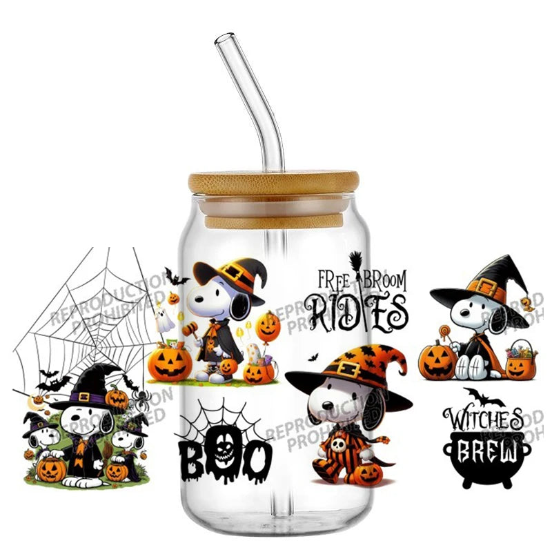 16oz Snoopy Cup UV DTF Transfer Waterproof Snoopy Cup