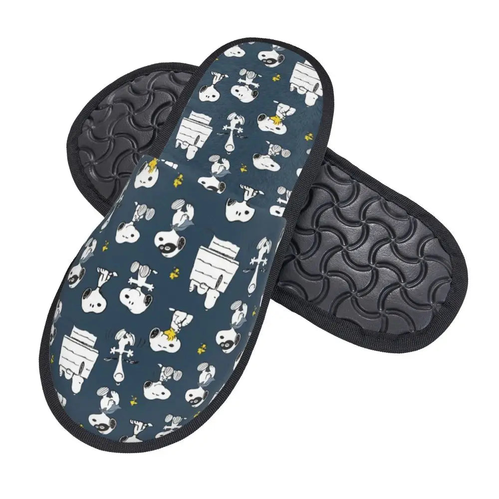 Custom Snoopys Collage Slippers for Bathroom Snoopy Slippers