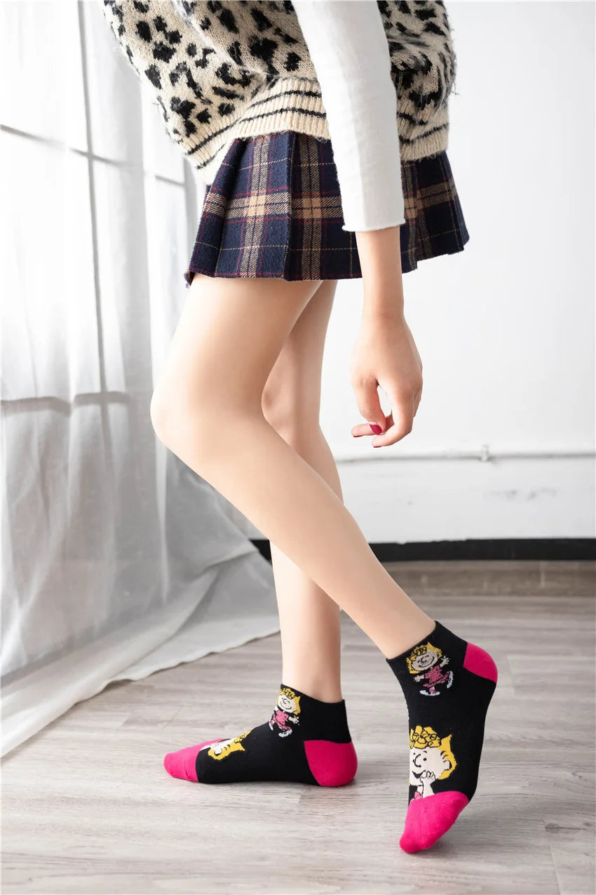 Low Tube Socks Women Men Cute Snoopy Socks
