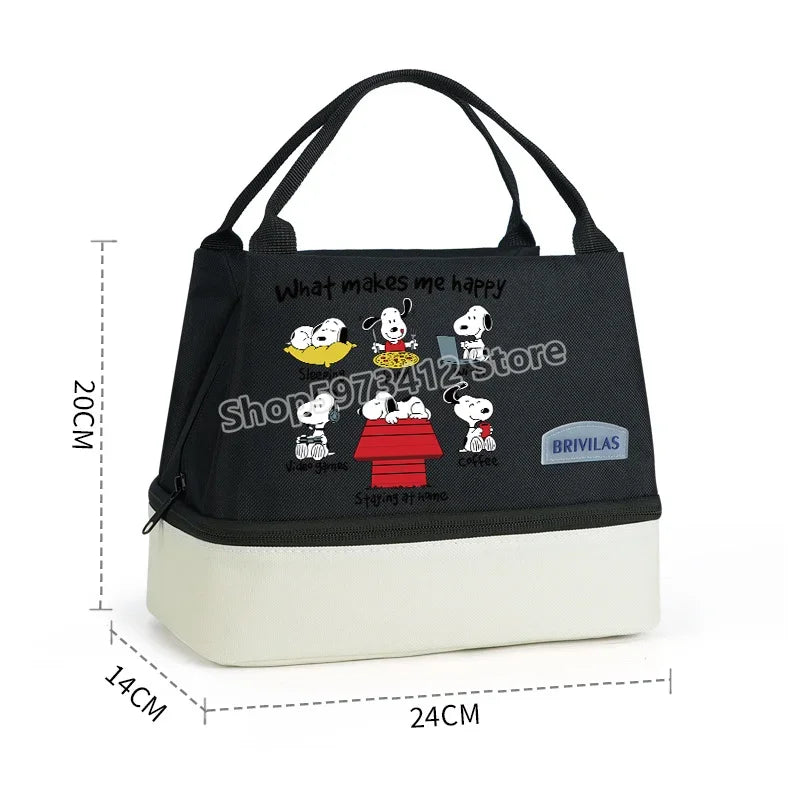 Snoopy Backpack Large Capacity Lunch Bags Insulated Cooler