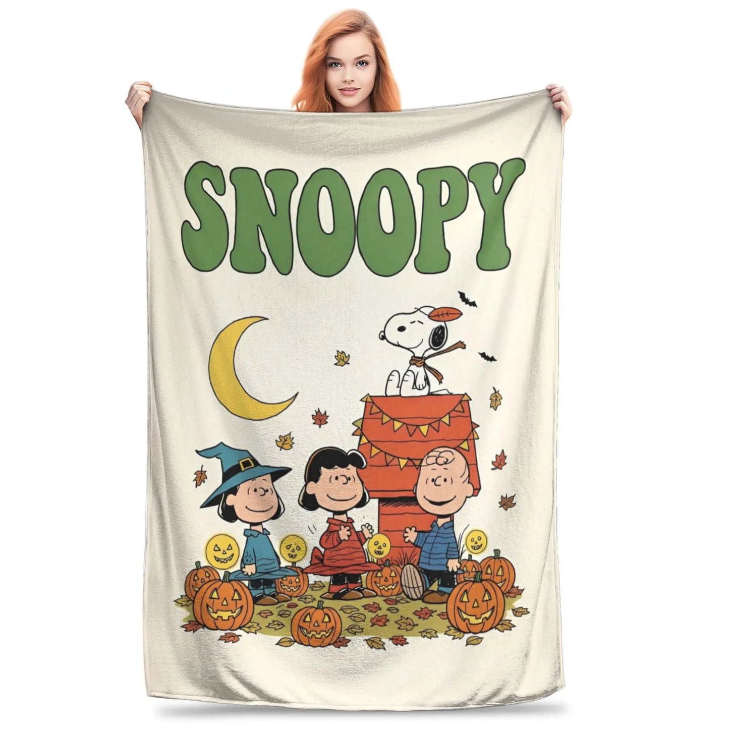 Halloween Pumpkin Cartoon Throw Blanket 50x60 Snoopy Blanket