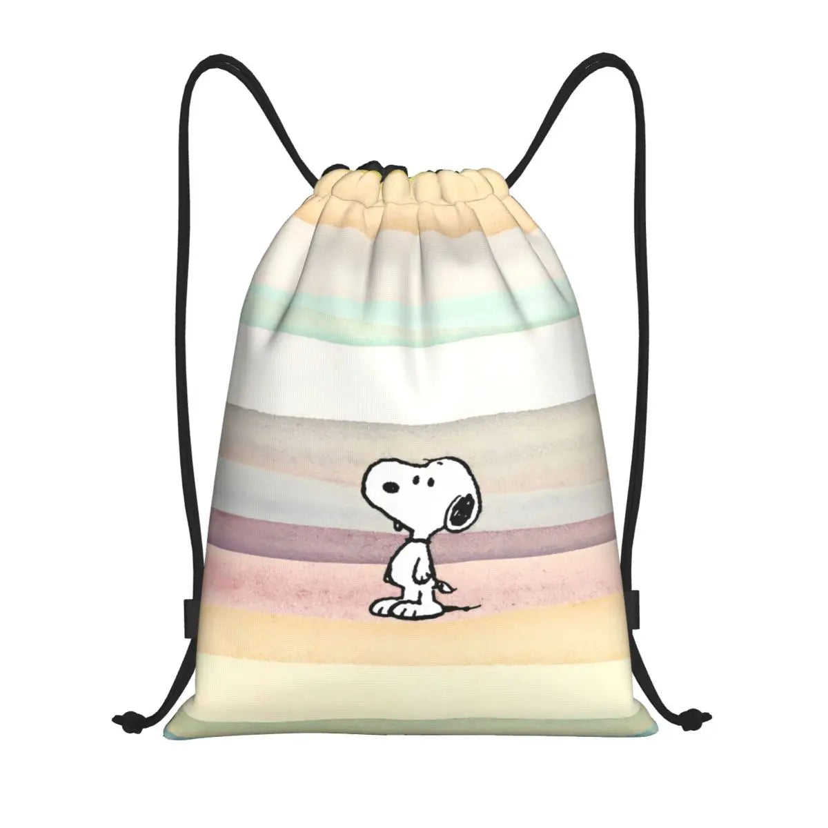 Snoopy Backpack Drawstring Sack Christmas Polyester