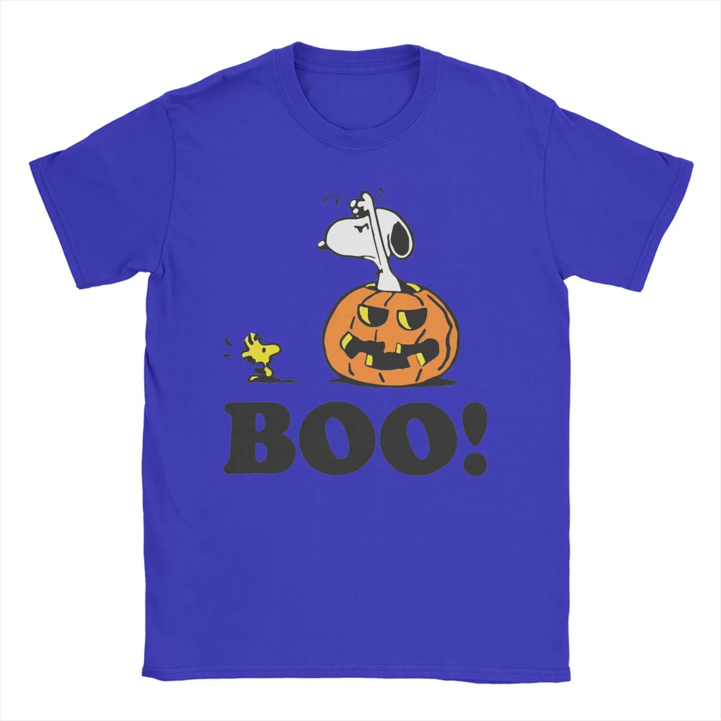 Halloween Pumpkin "Boo!" Graphic Cotton Tee Unisex Snoopy Shirt