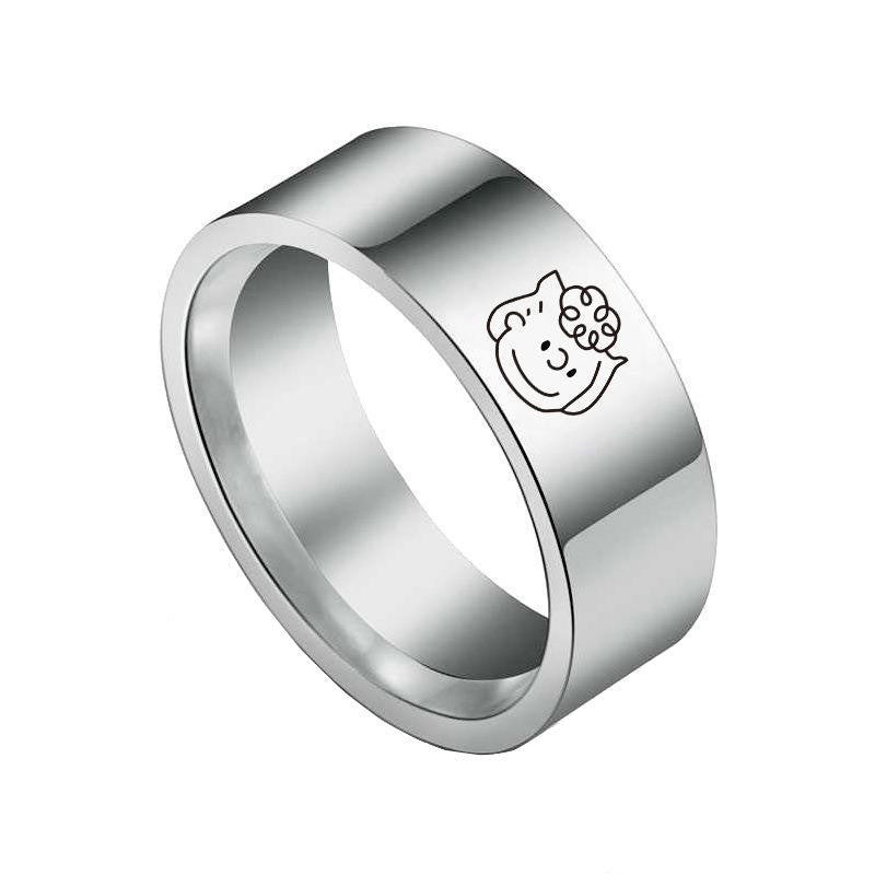 Titanium Alloy Ring Cartoon Gift Cute Snoopy Ring