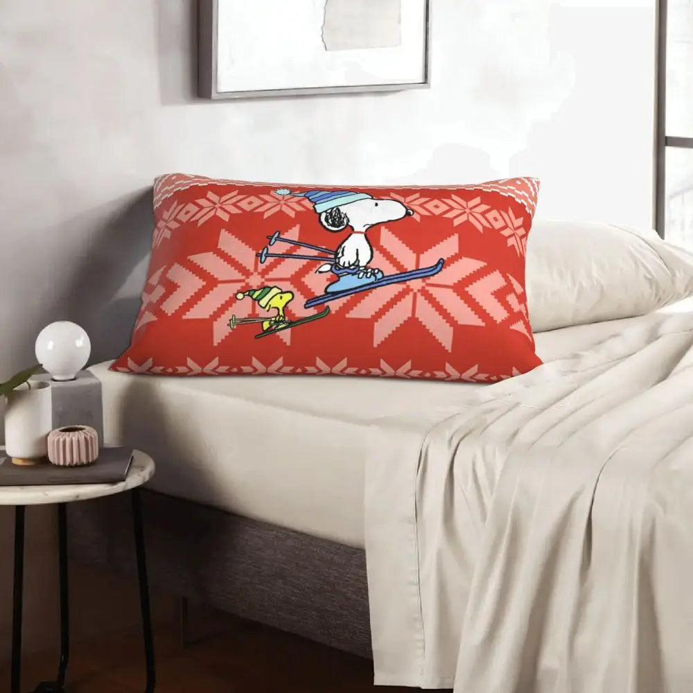 Cute Pillowcase 18in Square Red Snoopy Pillow