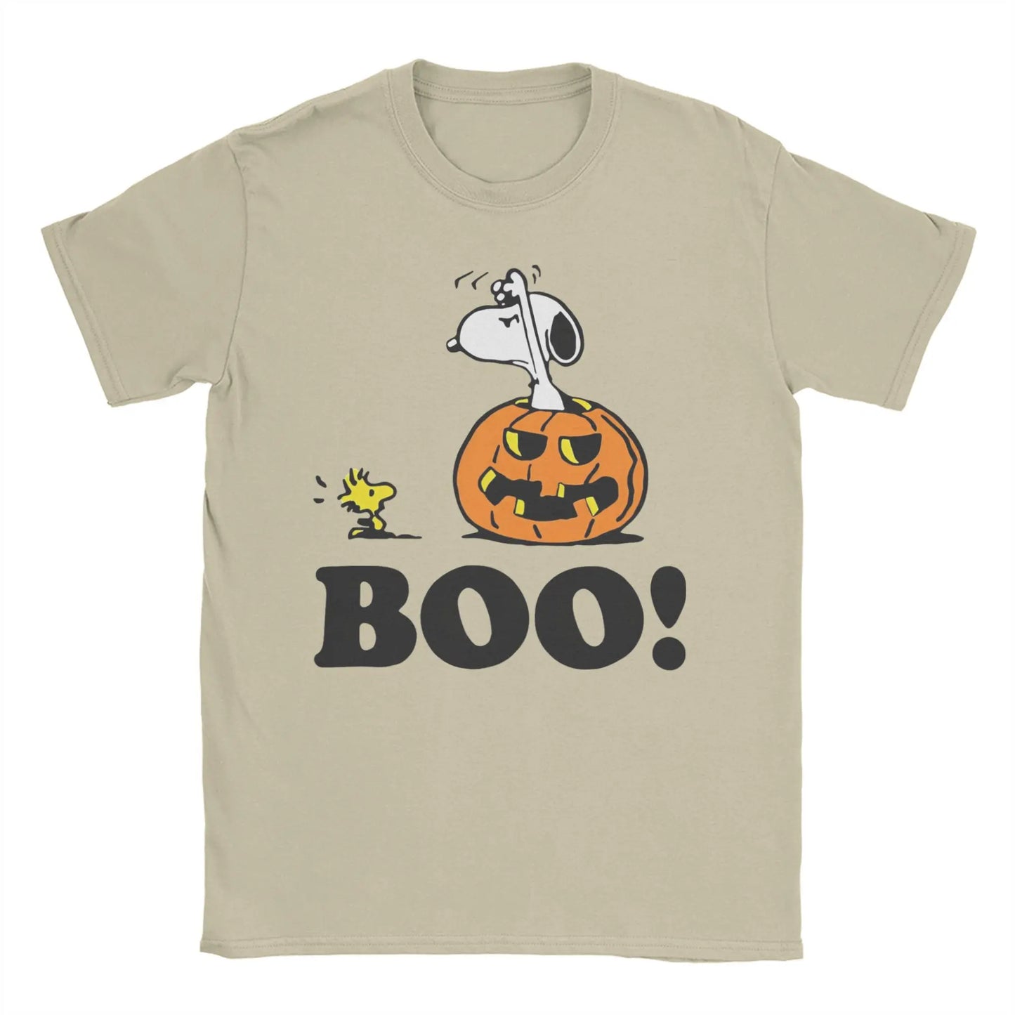Halloween Pumpkin "Boo!" Graphic Cotton Tee Unisex Snoopy Shirt