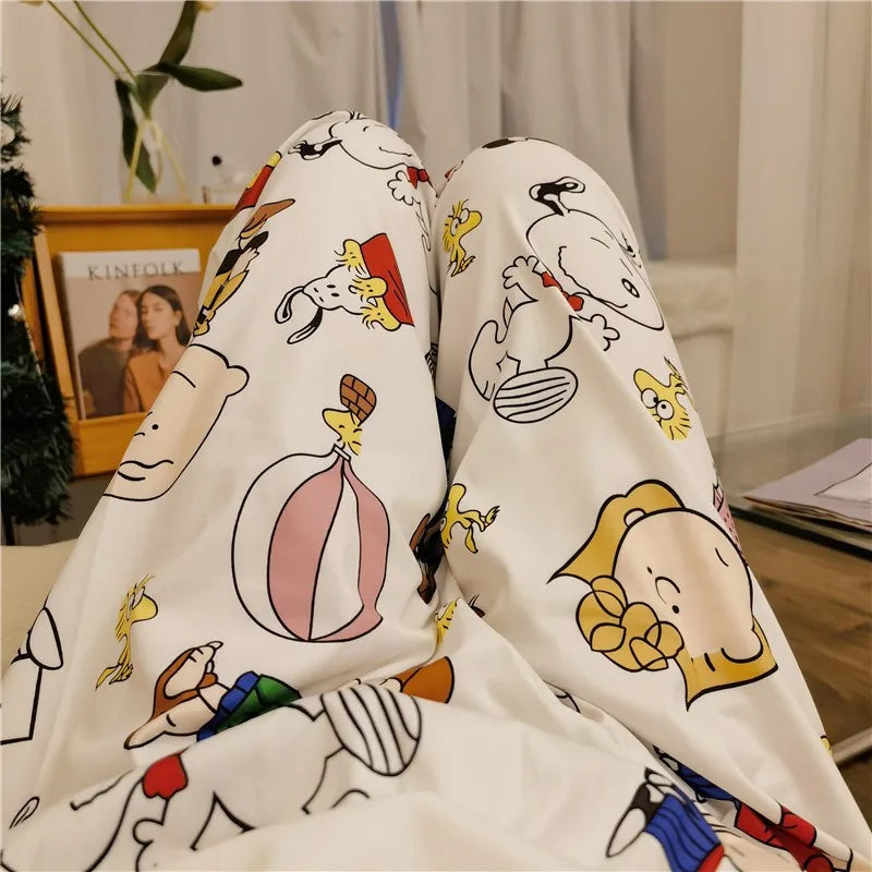 Pajama Pants Women Casual Home Cozy Snoopy Pyjama