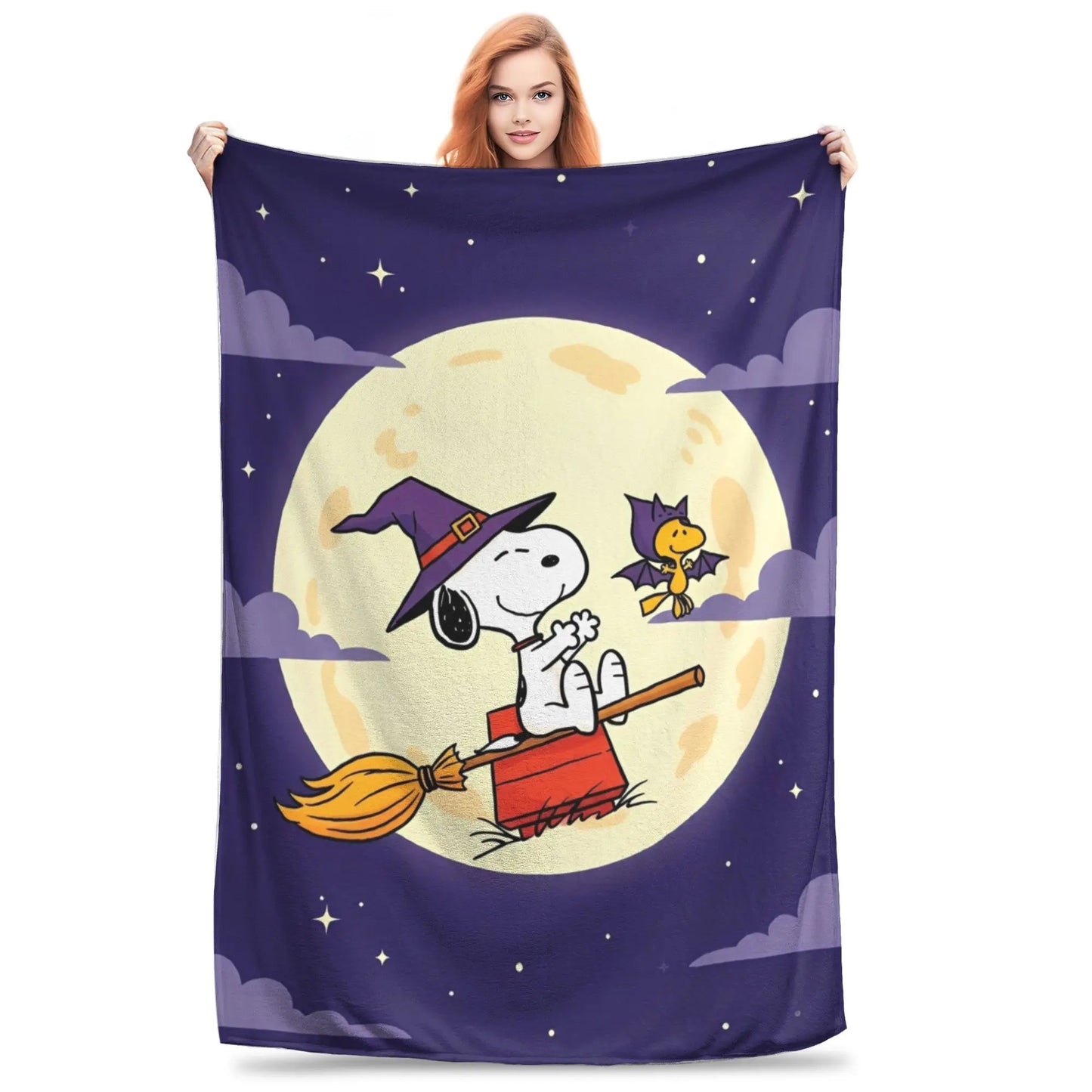 Cartoon Halloween Throw Blanket 50x60in Snoopy Blanket