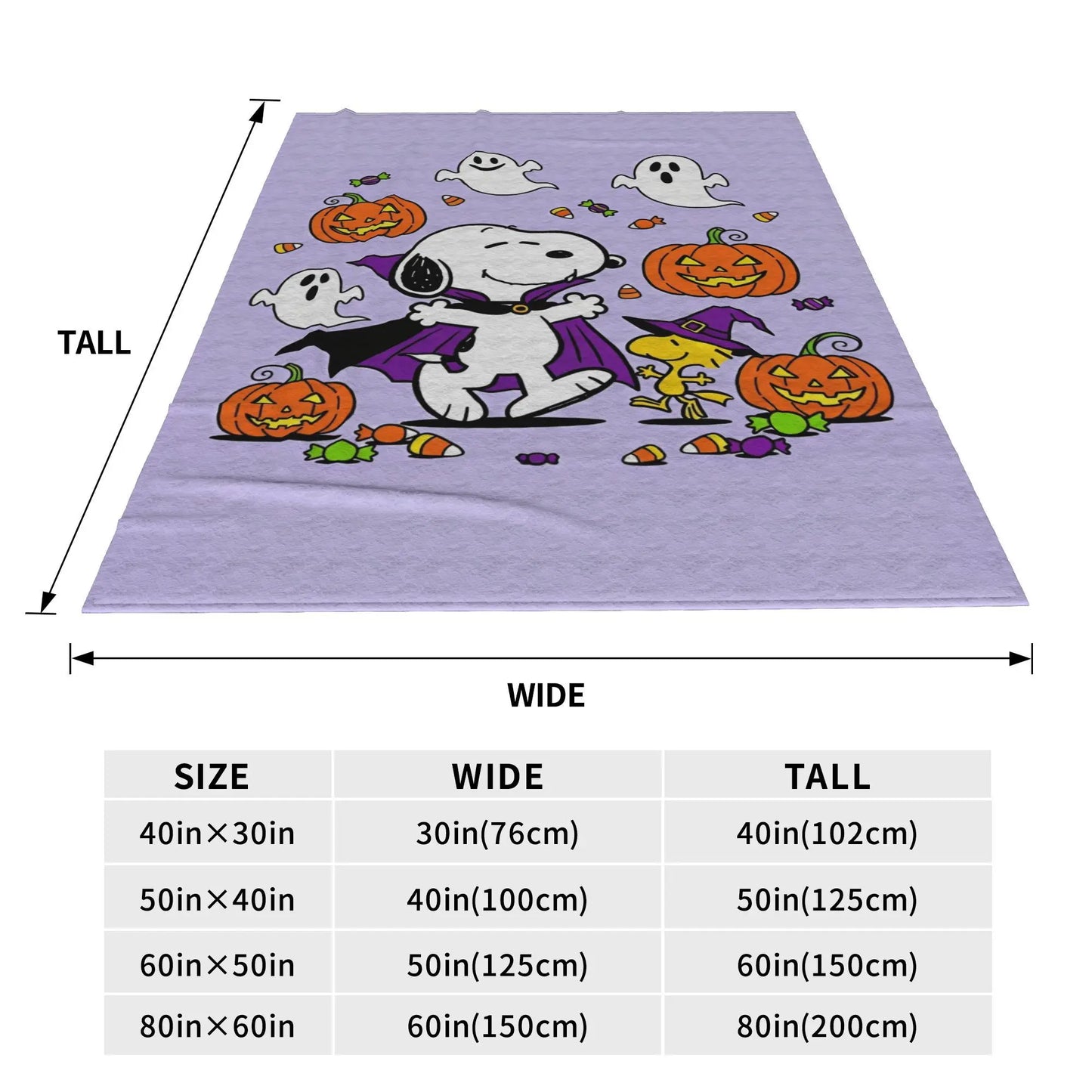 Soft Snoopy Halloween Throw Blanket Fleece Snoopy Blanket