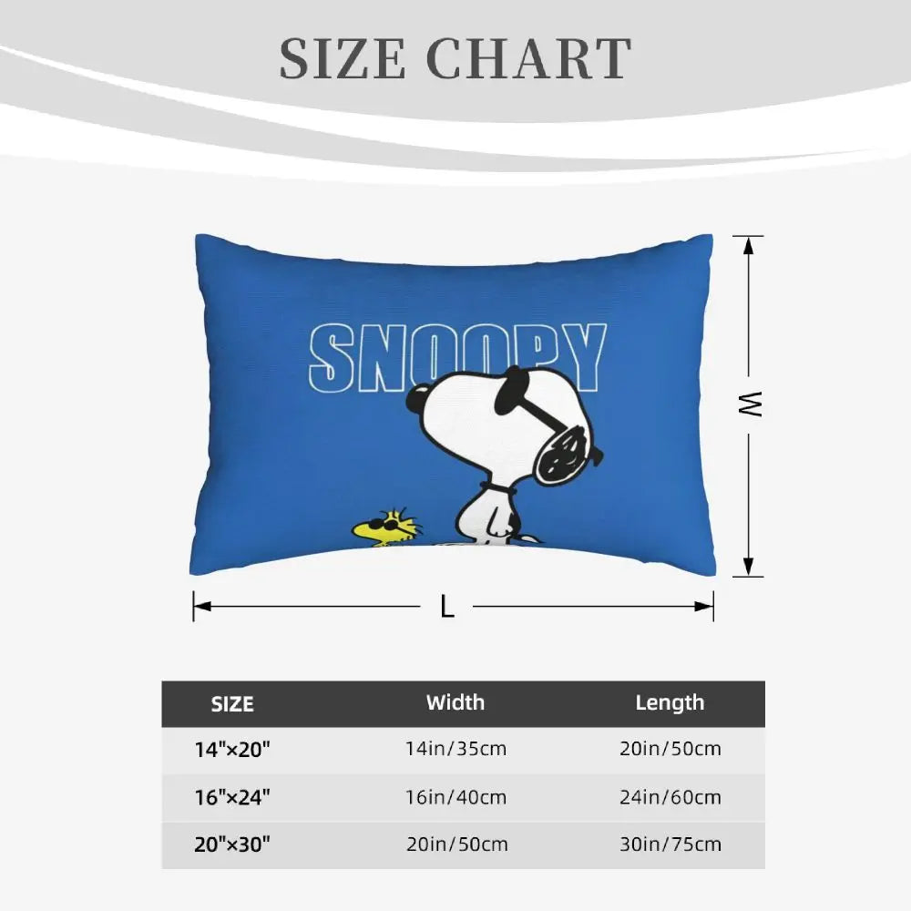 Cute Pillowcase 18in Square Red Snoopy Pillow