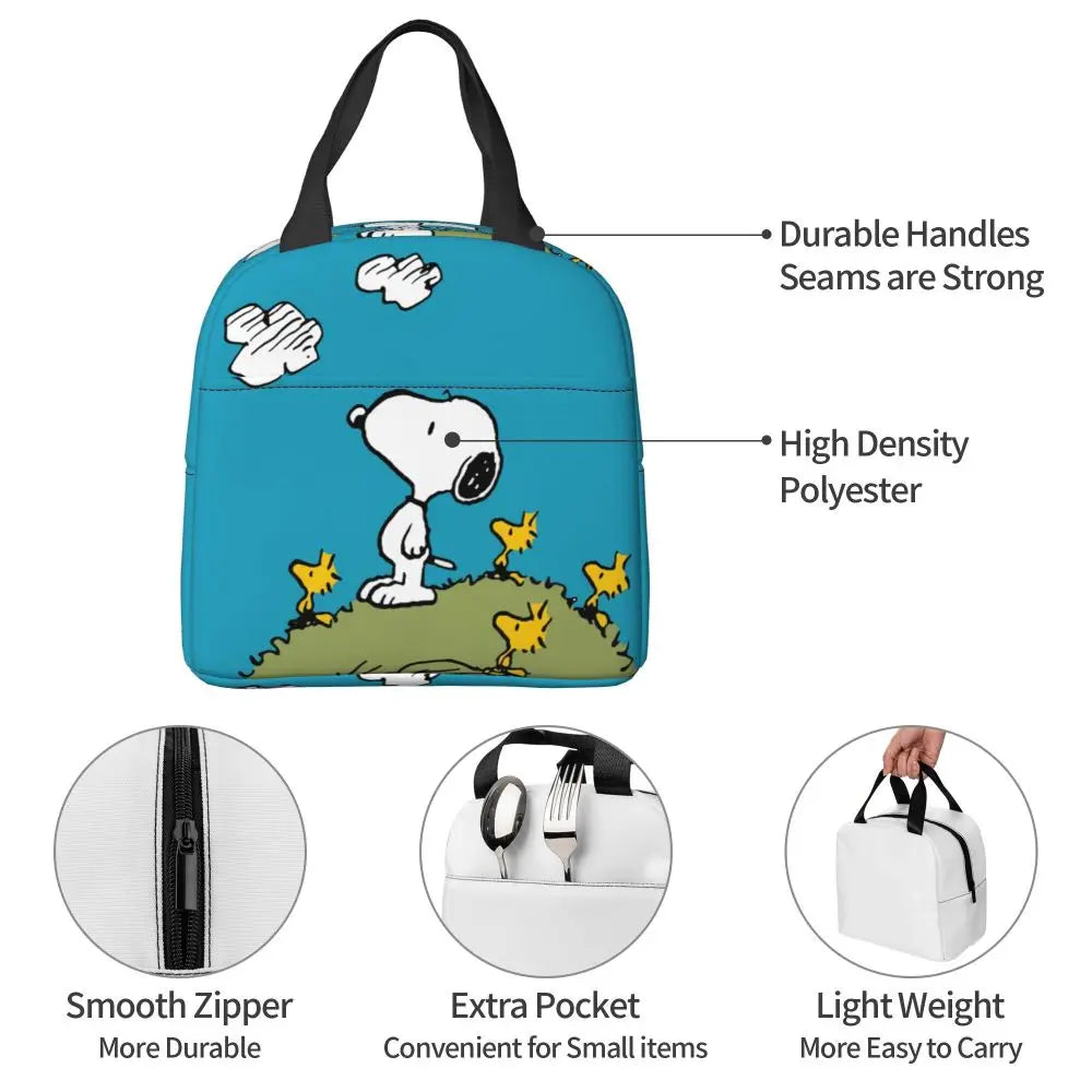Snoopy Backpack Halloween Insulated Lunch Bag 22x20x13cm