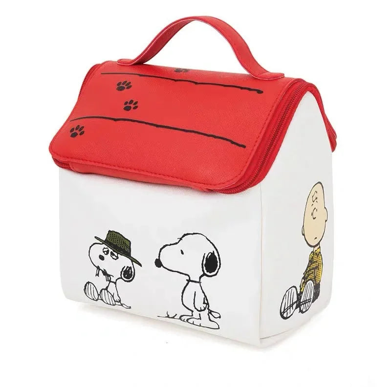 Snoopy Backpack Cosmetic Bag Cartoon House Car Shape Storage