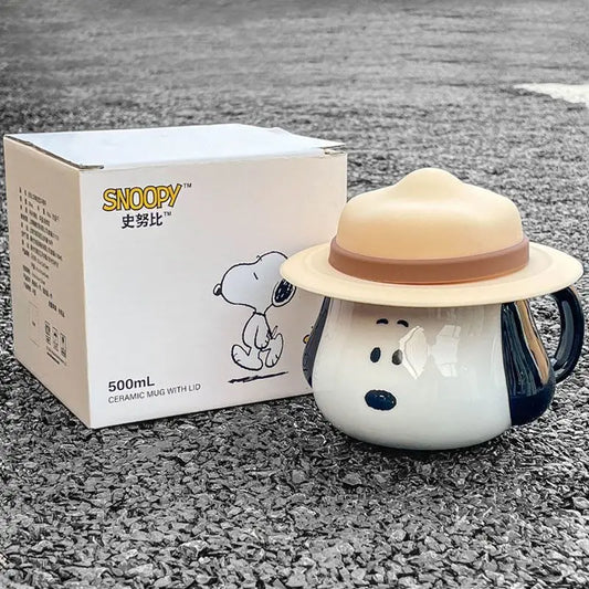 Straw Hat Mug Ceramic Cup Snoopy Mug