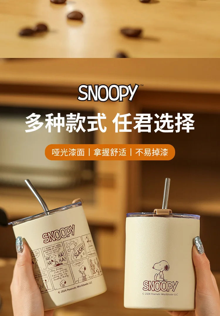 350ml Thermos Cup Stainless Steel Portable Office Snoopy Cup