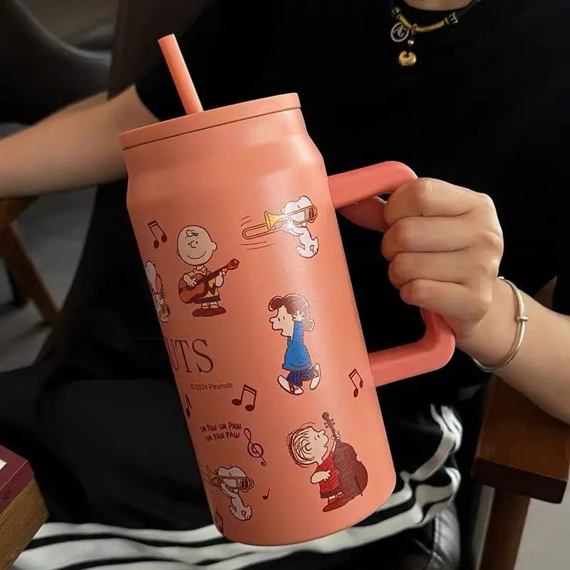 Insulated Stainless Steel Water Cup Straw 2025 Snoopy Cup