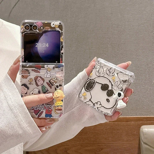 Snoopy Transparent Case Z Flip Snoopy Phone Case