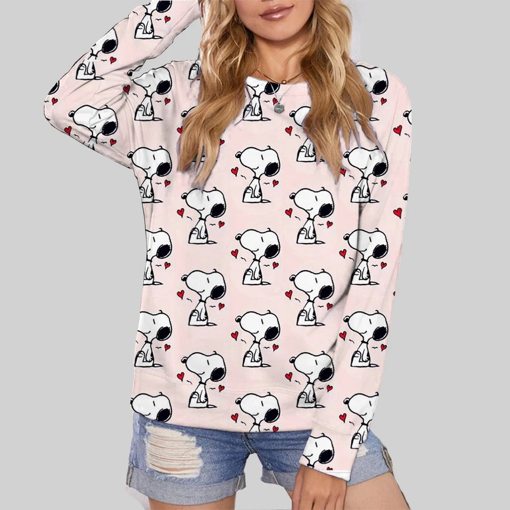 Cute Snoopy Print Womens Oversize Hoodie Snoopy Hoodie