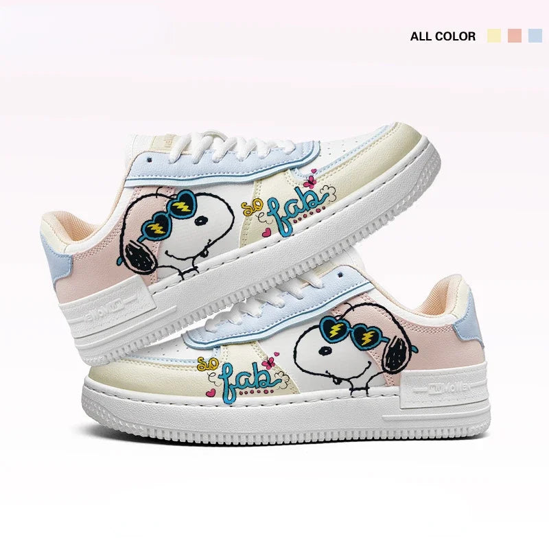 Womens Light Running Shoes Breathable Slip On Snoopy Shoes