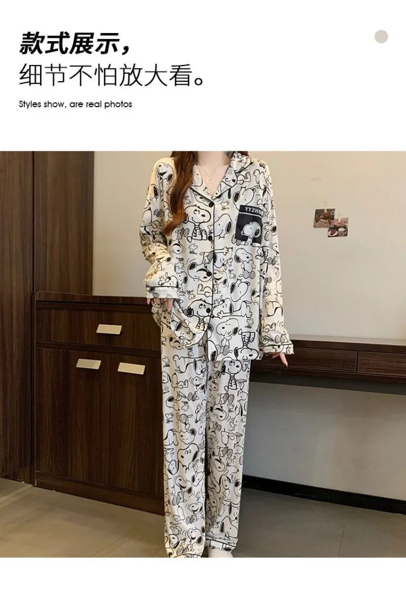 Full Print Women Pajama Set ZBN Snoopy Pyjama
