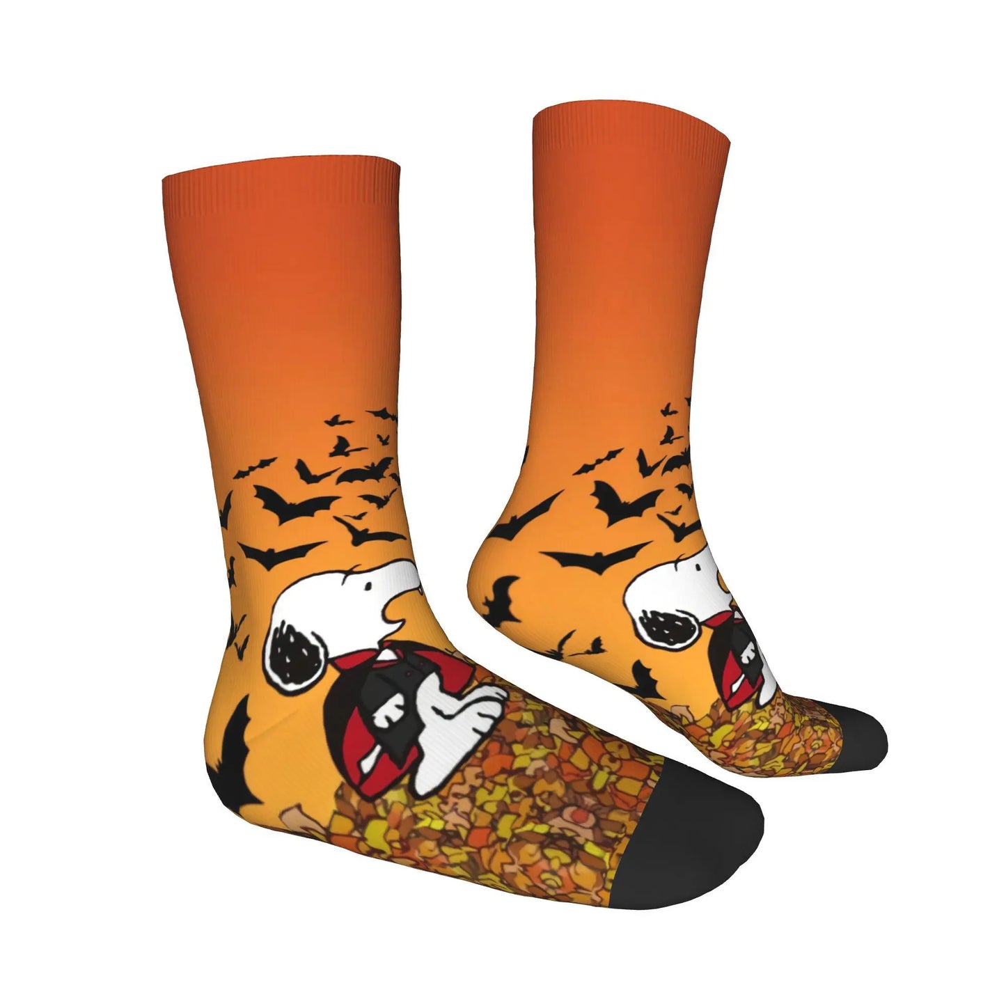 Halloween Pumpkin Dress Socks Unisex Crew Snoopy Socks