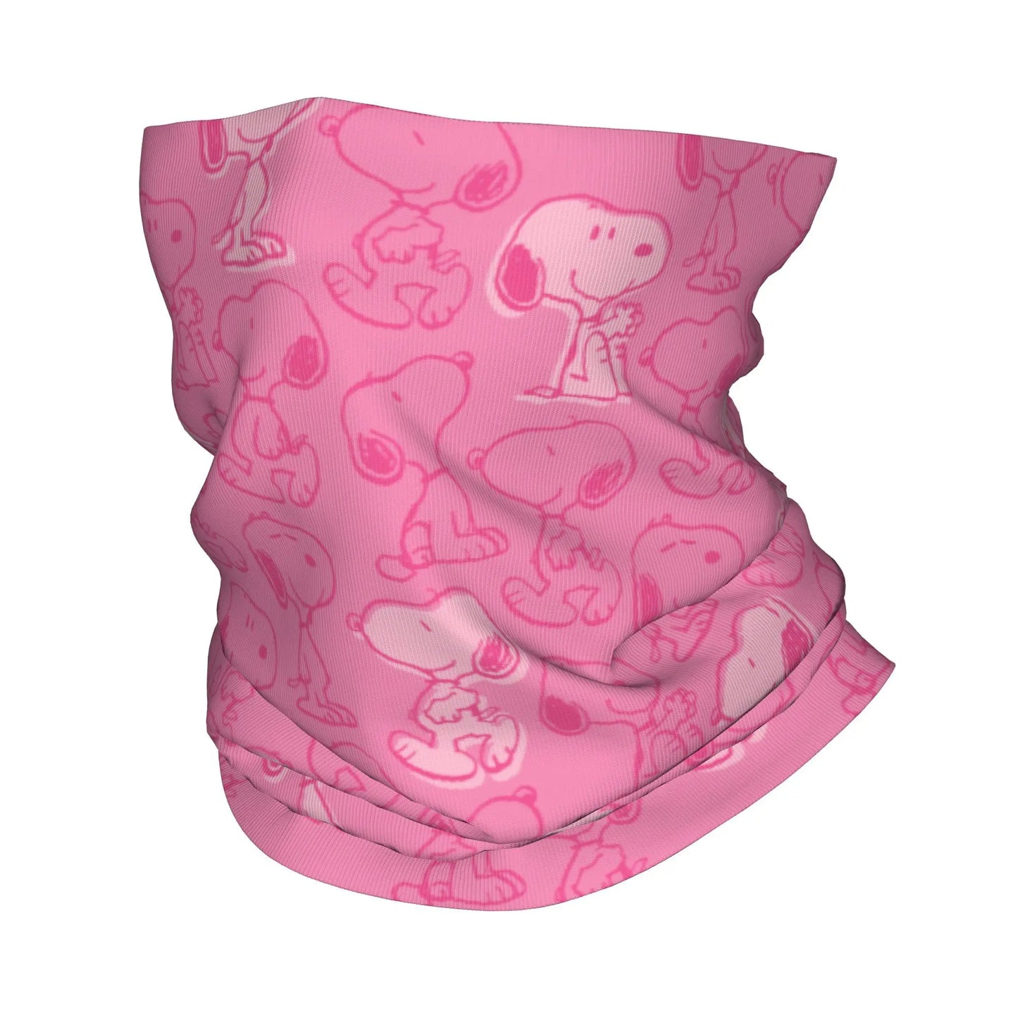 Custom Cute Cartoon Snoopy Bandana Neck Gaiter Printed Balaclavas Mask Scarf Multifunctional Cycling Riding for Men Women Adult