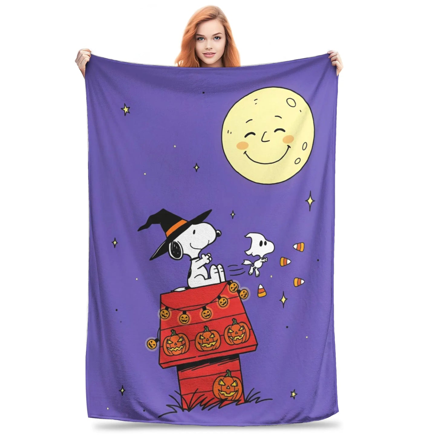Cartoon Halloween Throw Blanket 50x60in Snoopy Blanket