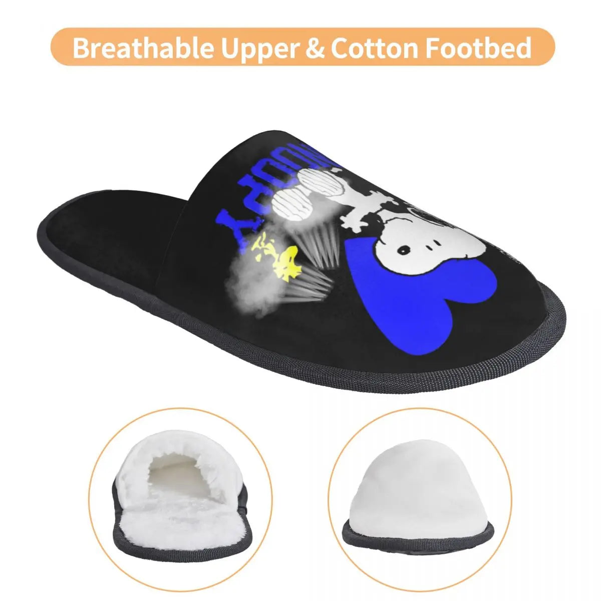 Plush Slippers Memory Foam EVA Anti Skid Snoopy Slippers