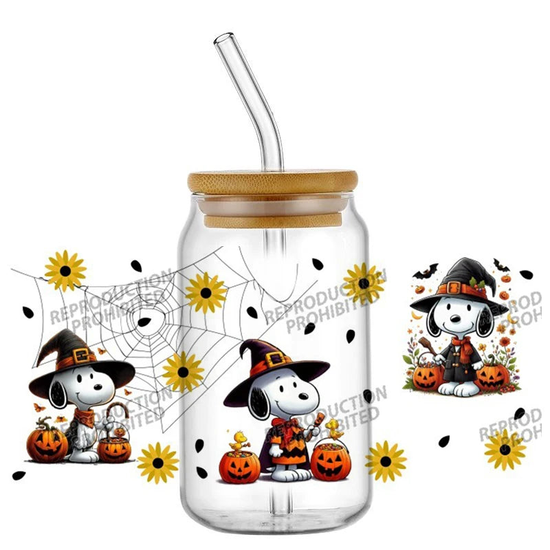 16oz Snoopy Cup UV DTF Transfer Waterproof Snoopy Cup