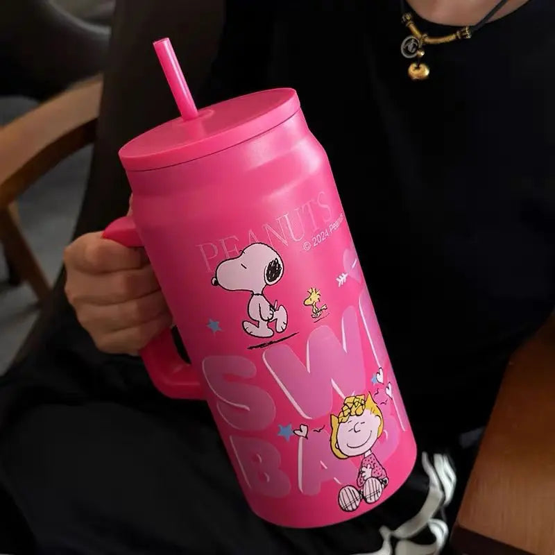 Insulated Stainless Steel Water Cup Straw 2025 Snoopy Cup